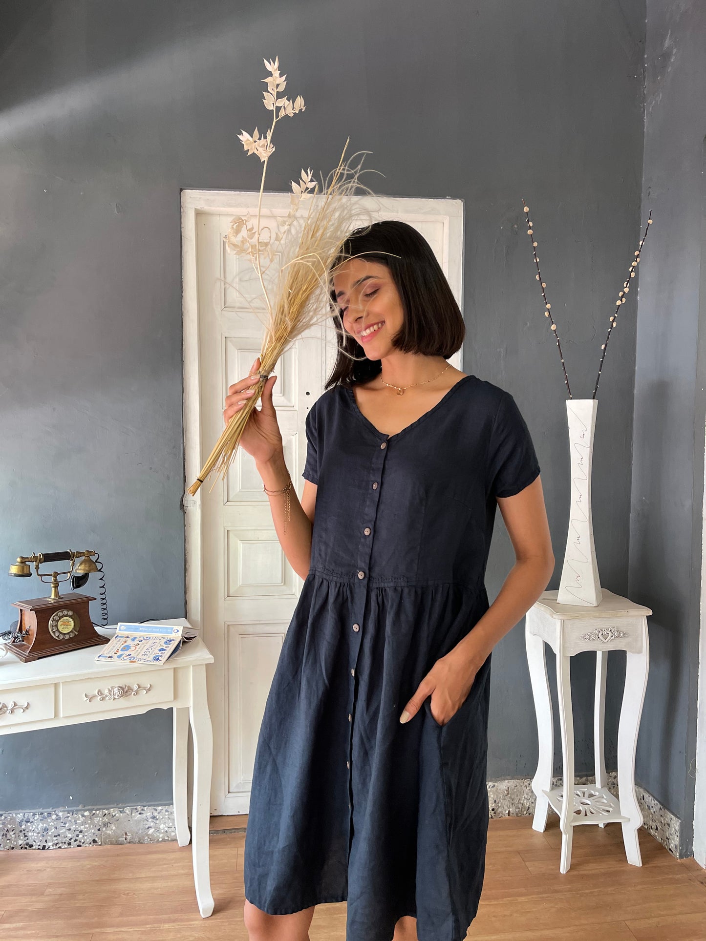 FRONT OPEN DRESS